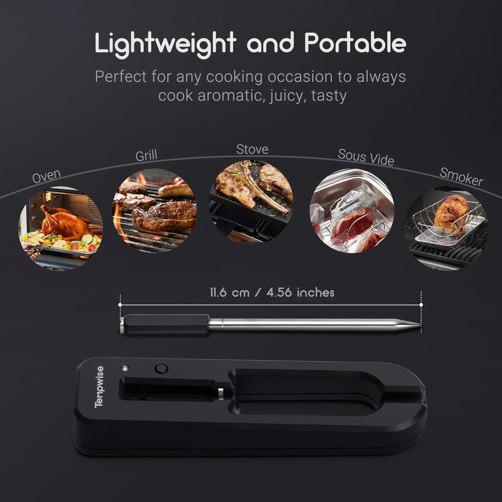 New Wireless Meat Food Thermometer for Oven Grill BBQ Smoker Kitchen