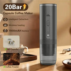 New 3 in 1 Wireless Portable Espresso Machine Capsule Coffee Powder