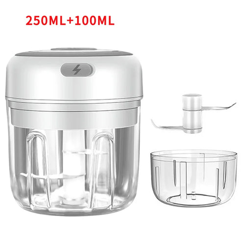 HiPiCok Meat Grinder Electric Garlic Crusher Food Chopper Mini Garlic