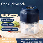 250ml Mini Wireless USB Rechargeable Electric Vegetable Chopper Garlic