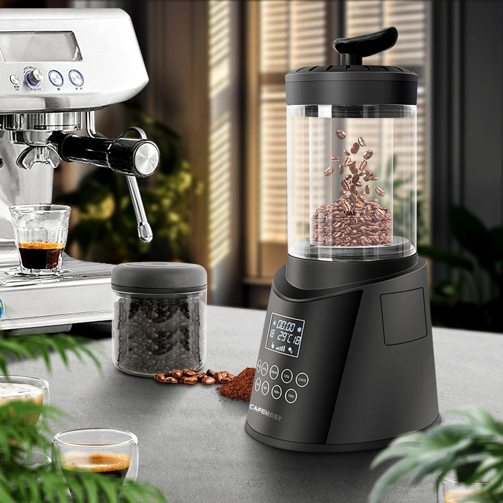 CAFEMASY New 300g Smart Coffee Bean Air Roaster Auto & Manual Modes Coffee Roasting Machine With Digital Display