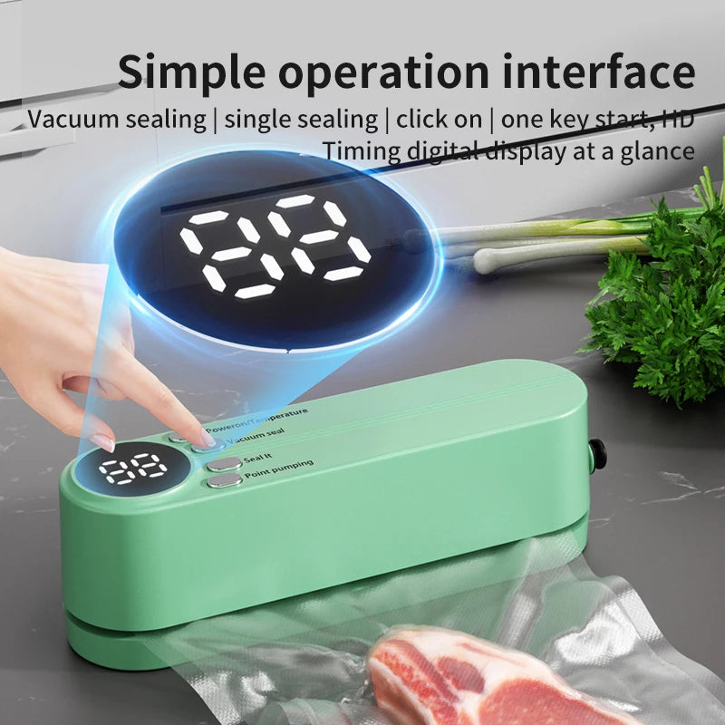 Mini Vacuum Sealer with USB-Rechargeable Portable Wireless ，Dry/Moist