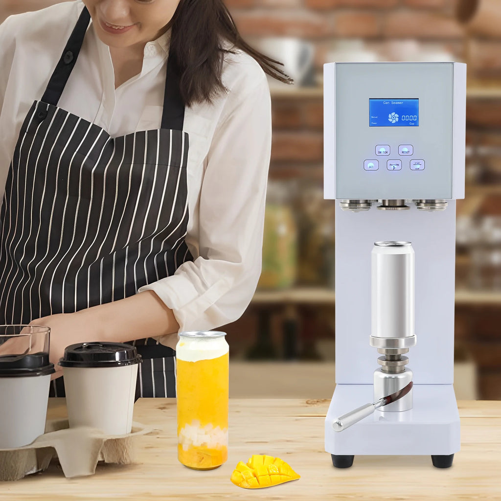 110V Beverage Seal Machine  Semi-Automatic Milk Tea Drink Bottle Sealer  Cans Seamer  5.5cm 370W