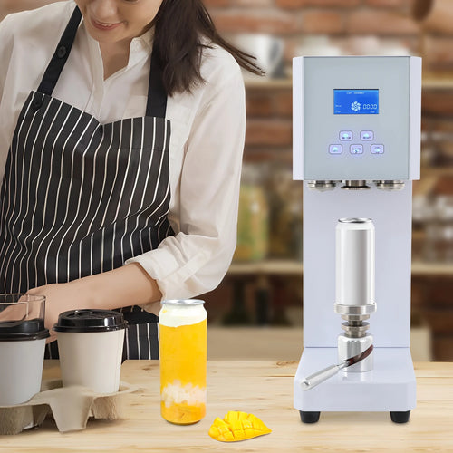 110V Beverage Seal Machine  Semi-Automatic Milk Tea Drink Bottle Sealer  Cans Seamer  5.5cm 370W