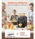 Snowflake Ice Maker-44-pound 24-hour ice maker with stainless steel