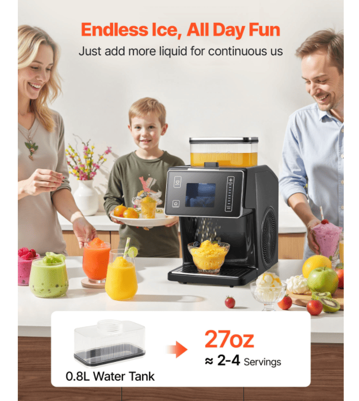 Snowflake Ice Maker-44-pound 24-hour ice maker with stainless steel